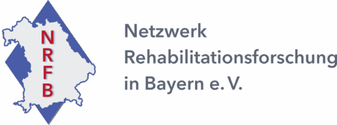 Das Bild zeigt das Logo des Netzwerk Rehabilitationsforschung in Bayern (NRFB).